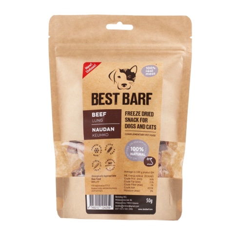 Best Barf liofilizowane płuca wołowe 50 g