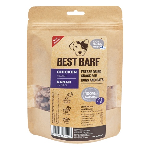 Best Barf liofilizowane serca kurczaka 100g