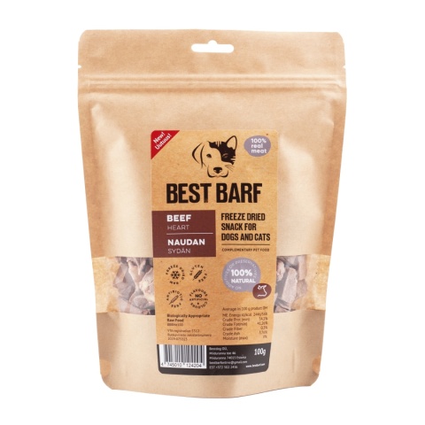 Best Barf liofilizowane serca wołowe 100 g